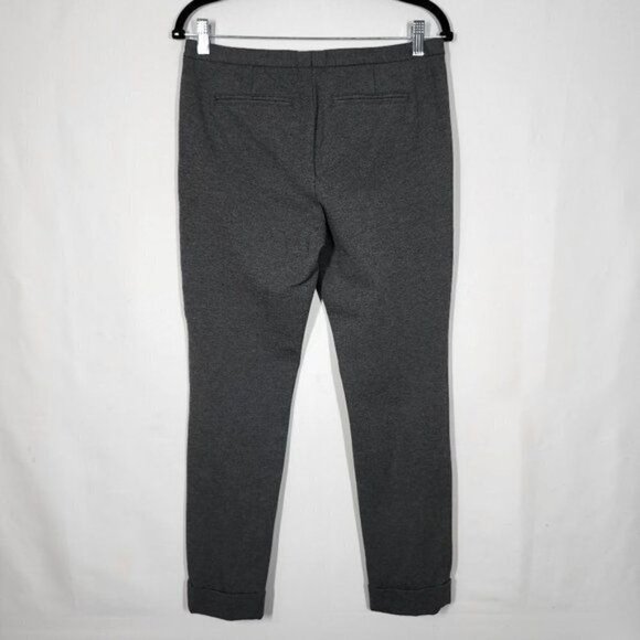 ATM Cuffed Ponte Classic Pants Heather Charcoal Slim Fit Trouser Super Stretch 6 - Picture 3 of 10